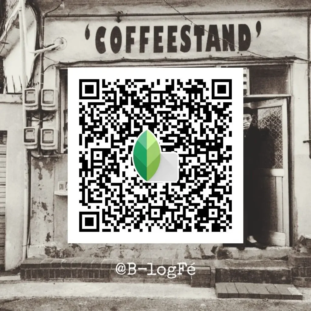 high contrast bw qr code snapseed